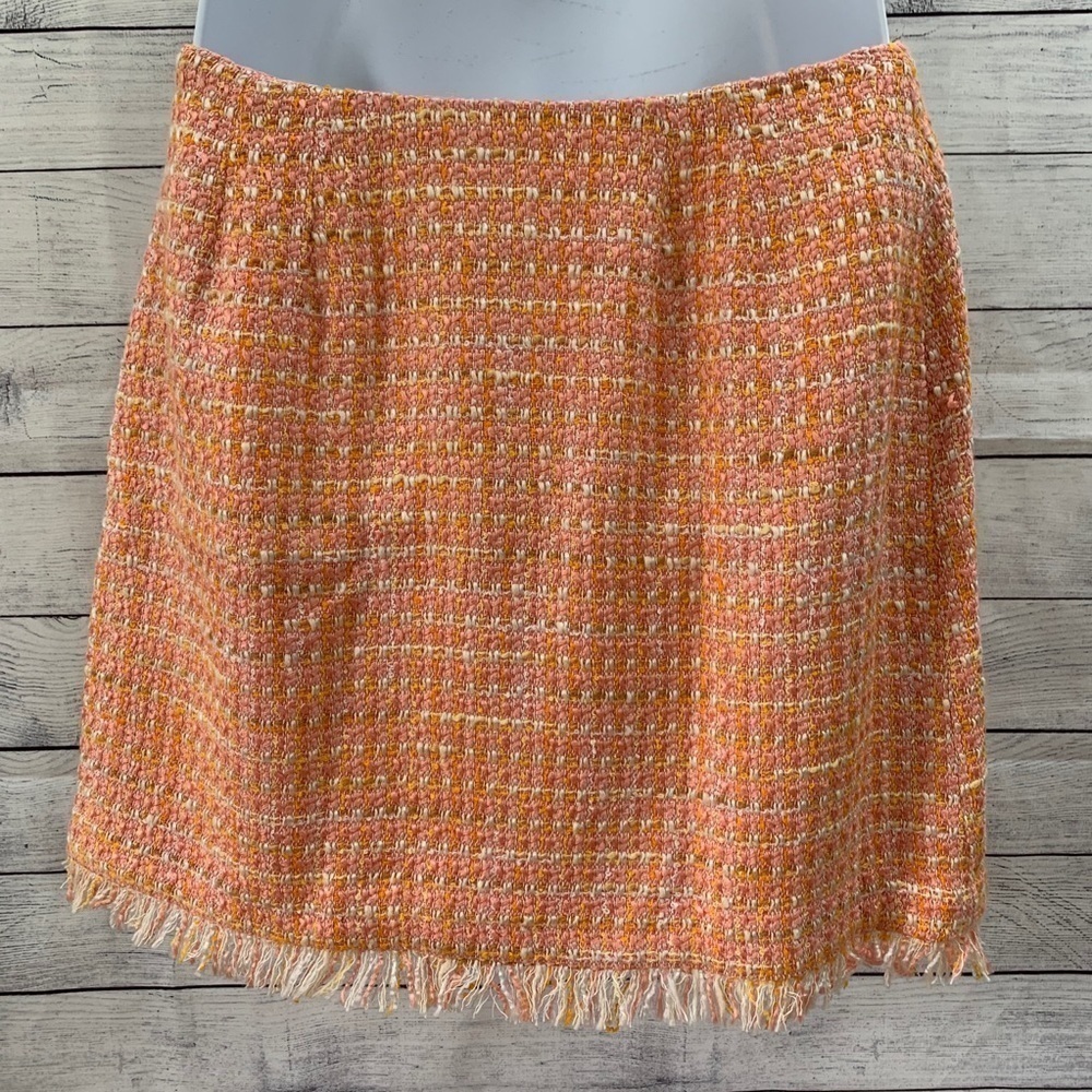 Vintage Tweed Woven A-Lined Lined Mini Skirt - Picture 2 of 8